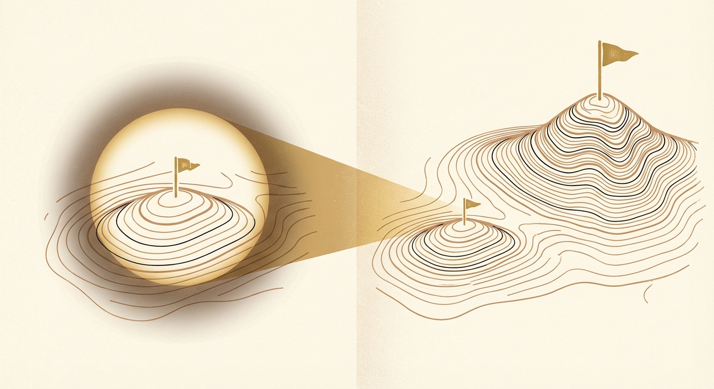 Diagram: local vs global optimization